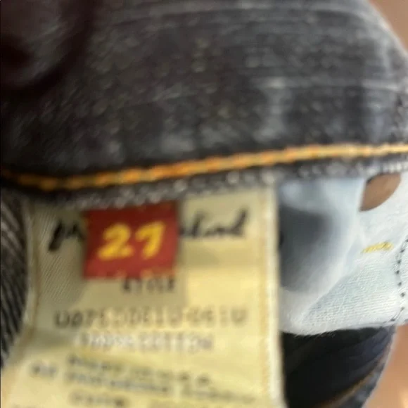 7 For All Mankind Vintage- size 27- thick Straight Leg Jeans - Picture 3 of 4